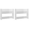 Zapateros De Pared 2 Uds Contrachapada Blanco Brillo 80x18x60cm