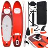 Juego De Tabla Paddle Surf Inflable Roja 360x81x10 Cm