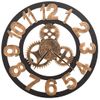 Reloj De Pared De Metal Dorado Y Negro 58 Cm