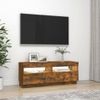 Mueble De Tv Con Luces Led Roble Ahumado 100x35x40 Cm