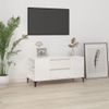 Mueble De Tv Madera Contrachapada Blanco Brillo 102x44,5x50 Cm