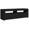 Mueble De Tv Con Luces Led Negro 120x35x40 Cm