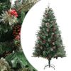 Árbol De Navidad Y Piñas Verde Pvc Y Pe 195 Cm