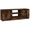 Mueble De Tv Con Puerta Roble Ahumado 102x30x36 Cm