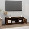 Mueble De Tv Con Puerta Roble Ahumado 102x30x36 Cm