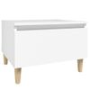 Mesa Auxiliar De Madera Contrachapada Blanco 50x46x35 Cm