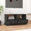 Mueble Para Tv Madera Contrachapada Negro 93x35,5x45 Cm