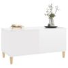 Mesa De Centro Madera Contrachapada Blanco Brillo 90x44,5x45 Cm