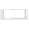 Mesa De Centro Madera Contrachapada Blanco Brillo 100x50x36 Cm