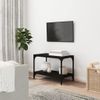 Mueble Para Tv Madera Contrachapada Y Acero Negro 60x33x41 Cm