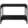 Mueble Para Tv Madera Contrachapada Y Acero Negro 60x33x41 Cm