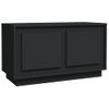 Mueble Para Tv Madera Contrachapada Negro 80x35x45 Cm