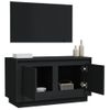 Mueble Para Tv Madera Contrachapada Negro 80x35x45 Cm