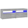 Mueble De Tv Con Luces Led Gris Sonoma 120x35x40 Cm