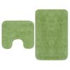 Conjunto De Alfombrillas De Baño De Tela 2 Piezas Verde