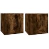 Muebles Para Tv De Pared 2 Uds Roble Ahumado 40x34,5x40 Cm