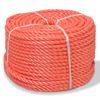 Cuerda Trenzada De Polipropileno 6 Mm 200 M Naranja