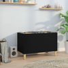 Mueble Para Discos Madera Contrachapada Negro 74,5x38x48 Cm