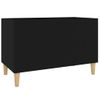 Mueble Para Discos Madera Contrachapada Negro 74,5x38x48 Cm