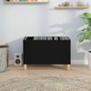 Mueble Para Discos Madera Contrachapada Negro 74,5x38x48 Cm