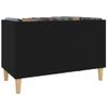 Mueble Para Discos Madera Contrachapada Negro 74,5x38x48 Cm