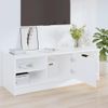 Mueble De Tv Madera Contrachapada Blanco 102x35,5x36,5 Cm