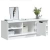 Mueble De Tv Madera Contrachapada Blanco 102x35,5x36,5 Cm