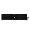 Mueble De Tv Negro Brillo 140x40,5x35 Cm