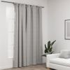 Cortina Opaca Con Ganchos Look De Lino Gris 290x245 Cm