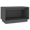 Mueble De Tv De Madera Maciza De Pino Gris 60x35x35 Cm