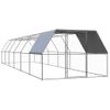 Jaula Gallinero De Exterior De Acero Galvanizado 3x12x2 M