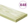 Tablas Para Terraza 48 Uds Madera De Pino Impregnada 5,76 M² 1m