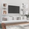 Set De Muebles Para Tv 6 Piezas Madera Contrachapada Blanco