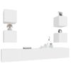 Set De Muebles Para Tv 6 Piezas Madera Contrachapada Blanco