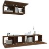 Set De Muebles Para Tv 3 Pzas Madera Contrachapada Roble Marrón