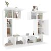 Set De Muebles Para Tv 6 Piezas Madera Contrachapada Blanco