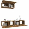 Set De Muebles De Tv 3 Pzas Madera Contrachapada Roble Ahumado