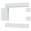 Set De Muebles Para Tv 8 Piezas Madera Contrachapada Blanco