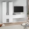 Mueble De Pared Para Tv Madera Contrachapada Blanco