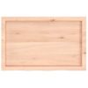 Encimera De Baño Madera Maciza Sin Tratar 80x50x(2-4) Cm