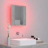 Armario De Baño Con Espejo Led Madera Gris Sonoma 40x12x45 Cm