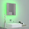 Armario De Baño Con Espejo Led Madera Gris Sonoma 40x12x45 Cm