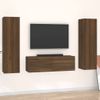 Set De Muebles Para Tv 3 Pzas Madera Contrachapada Roble Marrón