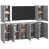 Muebles Para Tv 7 Uds Contrachapado Gris Sonoma 30,5x30x60 Cm