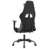 Silla Gaming Con Reposapiés Cuero Sintético Negro Blanco