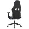 Silla Gaming Con Reposapiés Cuero Sintético Negro Azul