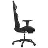 Silla Gaming Con Reposapiés Cuero Sintético Negro Gris