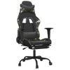 Silla Gaming Con Reposapiés Cuero Sintético Negro Camuflaje