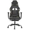 Silla Gaming Con Reposapiés Cuero Sintético Negro Camuflaje