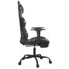 Silla Gaming Con Reposapiés Cuero Sintético Negro Camuflaje